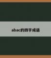 abac的四字成语