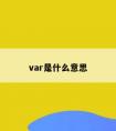 var是什么意思