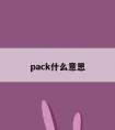 pack什么意思