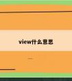 view什么意思