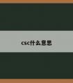 csc什么意思