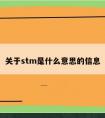 关于stm是什么意思的信息