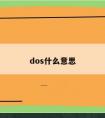 dos什么意思