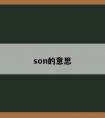 son的意思