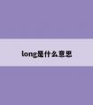 long是什么意思