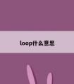 loop什么意思