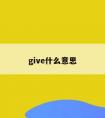 give什么意思