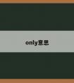 only意思