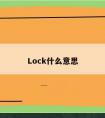 Lock什么意思