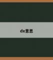 dx意思