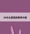 89什么意思的简单介绍