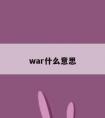 war什么意思