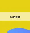 bp的意思