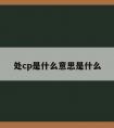 处cp是什么意思是什么