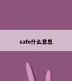 safe什么意思