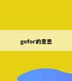 gofor的意思