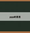 ppp的意思